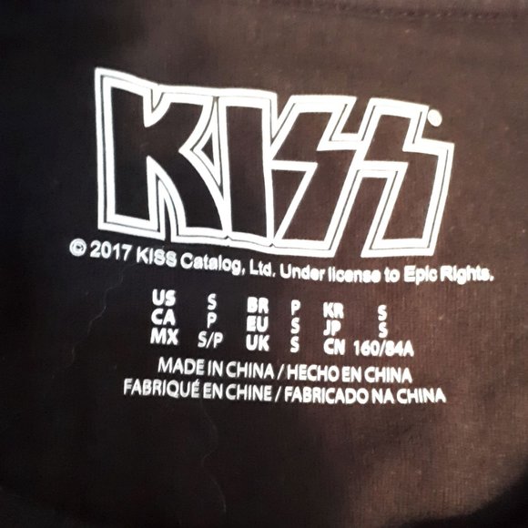 *NEW* KISS Band Black Lace Trim Dress Shirt Always Dressed To Kill Size Small - Picture 3 of 3